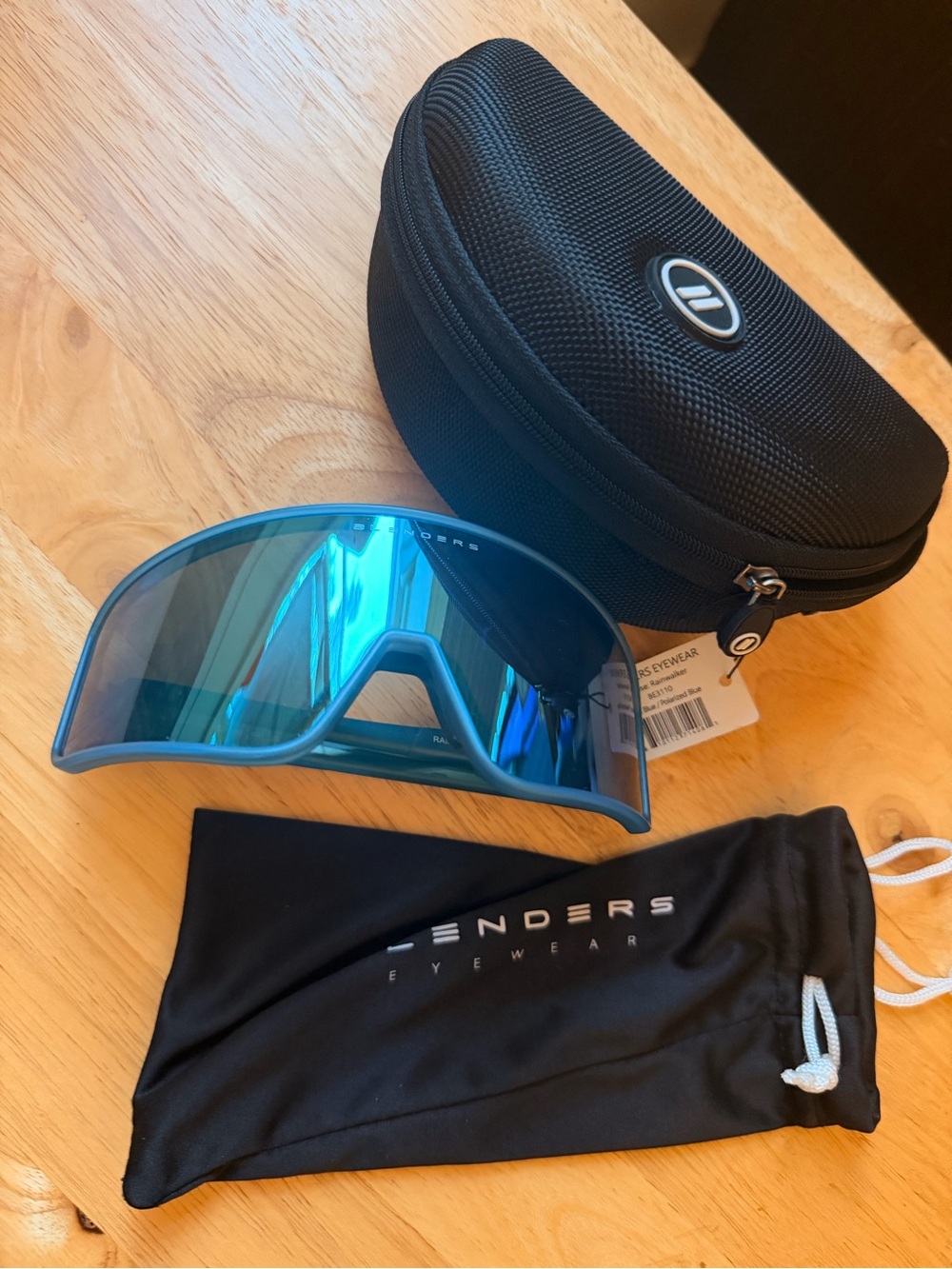 Blenders Eyewear Blue Mirrored Shield Sunglasses -Rainmaker NWT